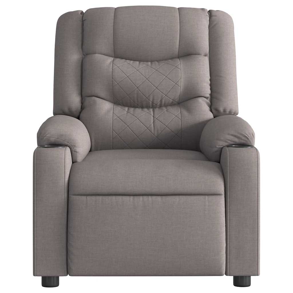 Fauteuil inclinable électrique Taupe Tissu