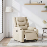 Fauteuil inclinable électrique Crème Tissu