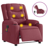 Fauteuil de massage inclinable électrique Rouge bordeaux Tissu