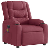 Fauteuil de massage inclinable électrique Rouge bordeaux Tissu