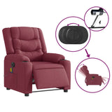 Fauteuil de massage inclinable électrique Rouge bordeaux Tissu