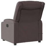 Fauteuil de massage inclinable électrique Marron foncé Tissu