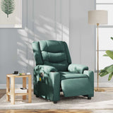 Fauteuil de massage inclinable électrique Vert foncé Tissu