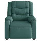 Fauteuil de massage inclinable électrique Vert foncé Tissu