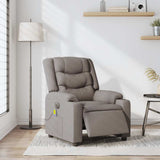 Fauteuil de massage inclinable électrique Taupe Tissu