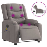 Fauteuil de massage inclinable électrique Taupe Tissu