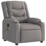Fauteuil de massage inclinable électrique Taupe Tissu
