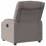 Fauteuil de massage inclinable électrique Taupe Tissu