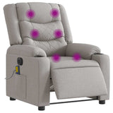 Fauteuil de massage inclinable électrique gris nuage tissu