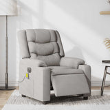 Fauteuil de massage inclinable électrique gris nuage tissu