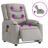 Fauteuil de massage inclinable électrique gris nuage tissu