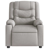 Fauteuil de massage inclinable électrique gris nuage tissu