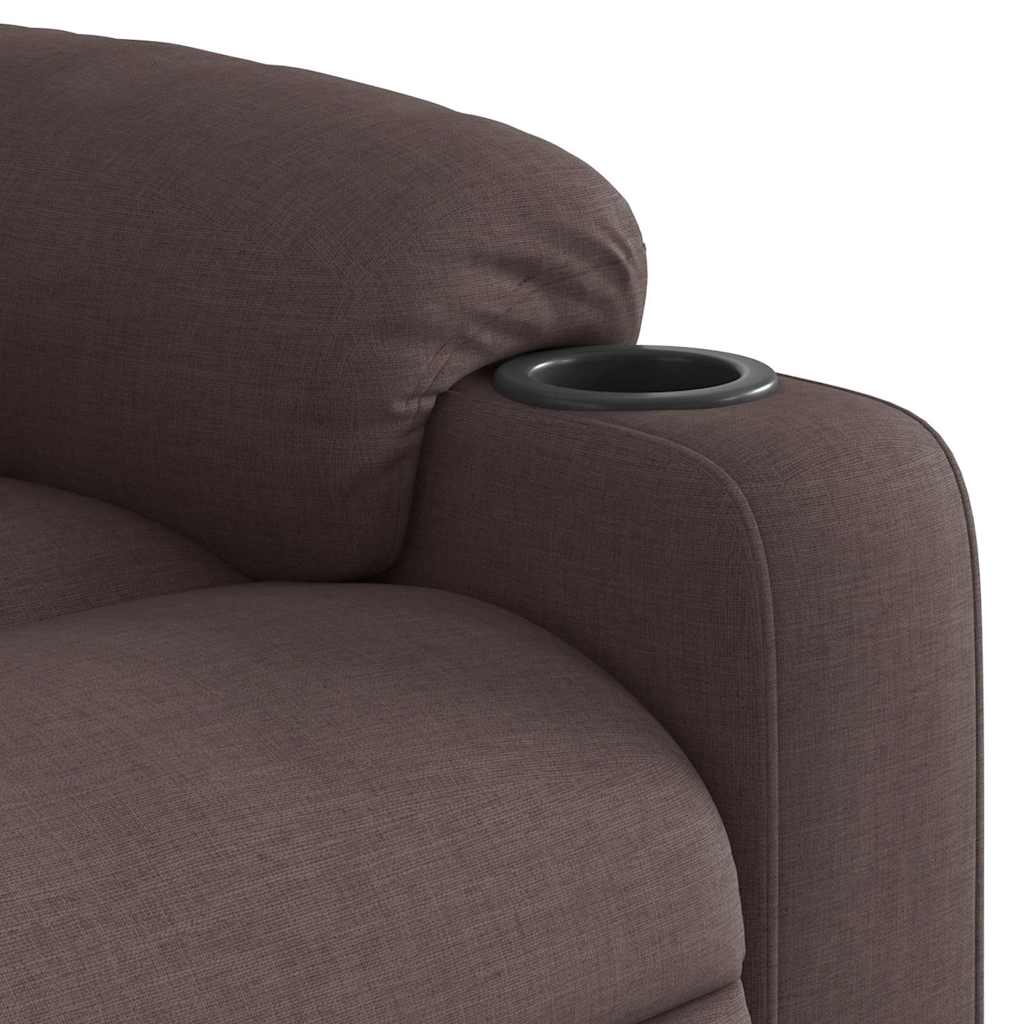 Fauteuil inclinable marron foncé tissu