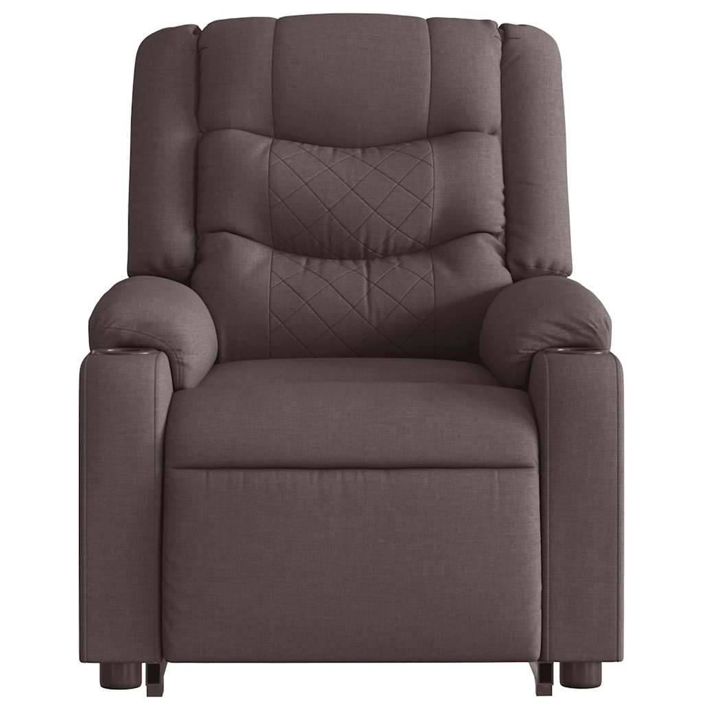 Fauteuil inclinable marron foncé tissu