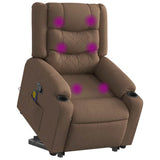 Fauteuil de massage inclinable Marron Tissu