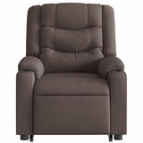 Fauteuil inclinable de massage Marron foncé Tissu