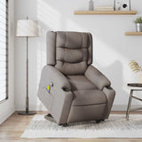 Fauteuil inclinable de massage Taupe Tissu