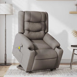 Fauteuil inclinable de massage Taupe Tissu