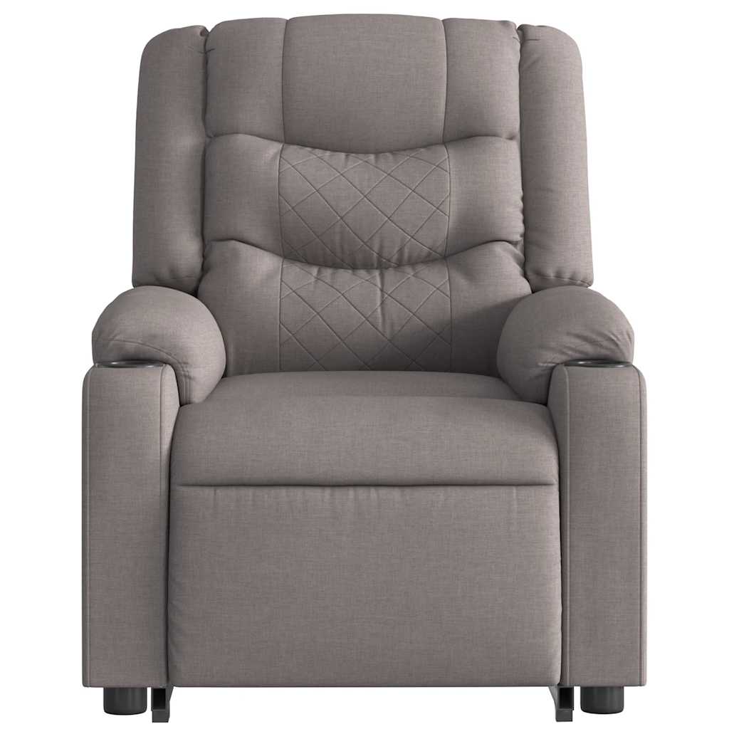 Fauteuil inclinable de massage Taupe Tissu