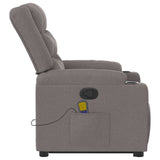 Fauteuil inclinable de massage Taupe Tissu