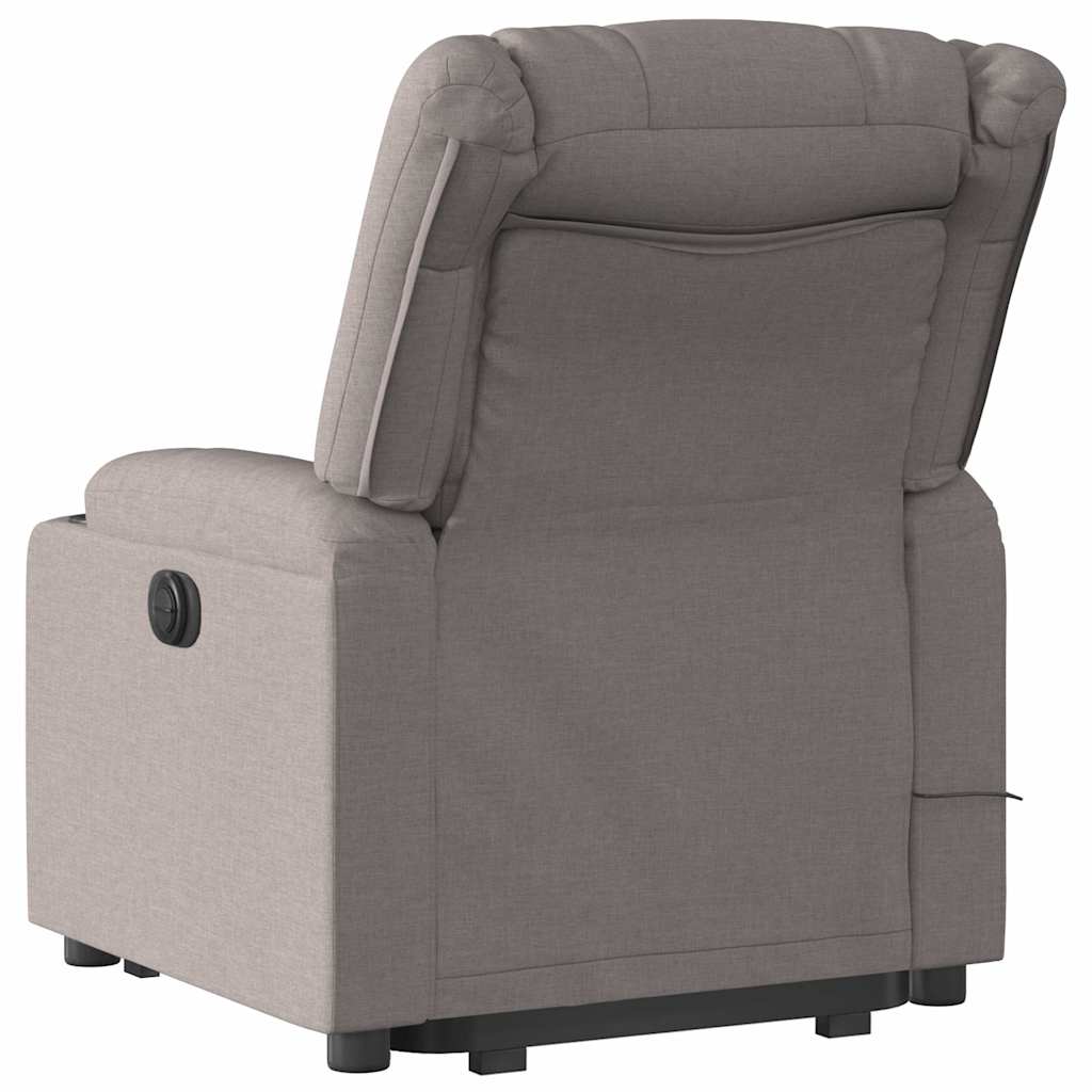 Fauteuil inclinable de massage Taupe Tissu