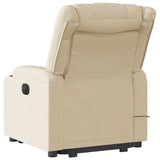 Fauteuil inclinable de massage Crème Tissu