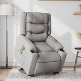 Fauteuil de massage inclinable gris nuage tissu
