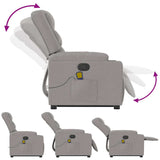 Fauteuil de massage inclinable gris nuage tissu