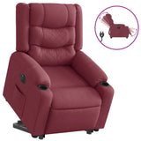 Fauteuil inclinable électrique rouge bordeaux tissu