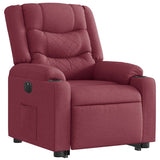 Fauteuil inclinable électrique rouge bordeaux tissu