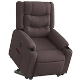Fauteuil inclinable électrique marron foncé tissu