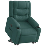 Fauteuil inclinable électrique vert foncé tissu