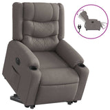 Fauteuil inclinable électrique taupe tissu