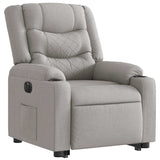 Fauteuil inclinable électrique gris nuage tissu