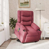 Fauteuil inclinable de massage électrique Rouge bordeaux Tissu
