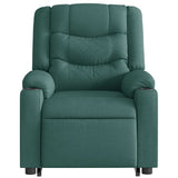 Fauteuil inclinable de massage électrique Vert foncé Tissu