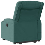Fauteuil inclinable de massage électrique Vert foncé Tissu