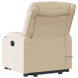 Fauteuil inclinable de massage électrique Crème Tissu
