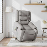 Fauteuil inclinable de massage électrique gris nuage tissu