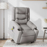 Fauteuil inclinable de massage électrique gris nuage tissu