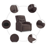 Fauteuil inclinable Marron foncé Tissu