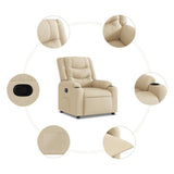 Fauteuil inclinable Crème Tissu