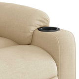 Fauteuil inclinable Crème Tissu