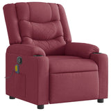 Fauteuil de massage inclinable Rouge bordeaux Tissu