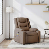 Fauteuil de massage inclinable Marron Tissu