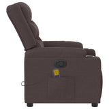 Fauteuil de massage inclinable Marron foncé Tissu
