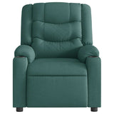 Fauteuil de massage inclinable Vert foncé Tissu