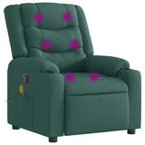 Fauteuil de massage inclinable Vert foncé Tissu
