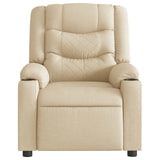 Fauteuil de massage inclinable Crème Tissu