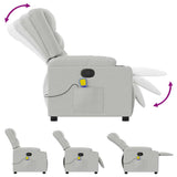 Fauteuil de massage inclinable gris nuage tissu